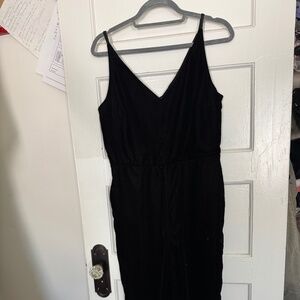 Velvet Black Jumpsuit Banana Republic